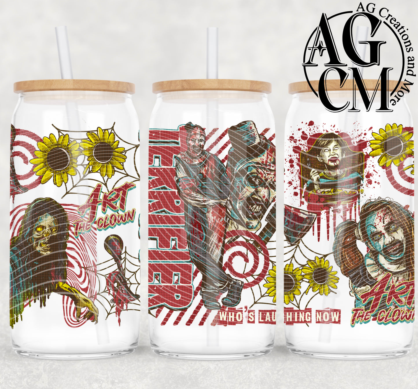 Art Vintage Horror 16oz libby wrap PNG