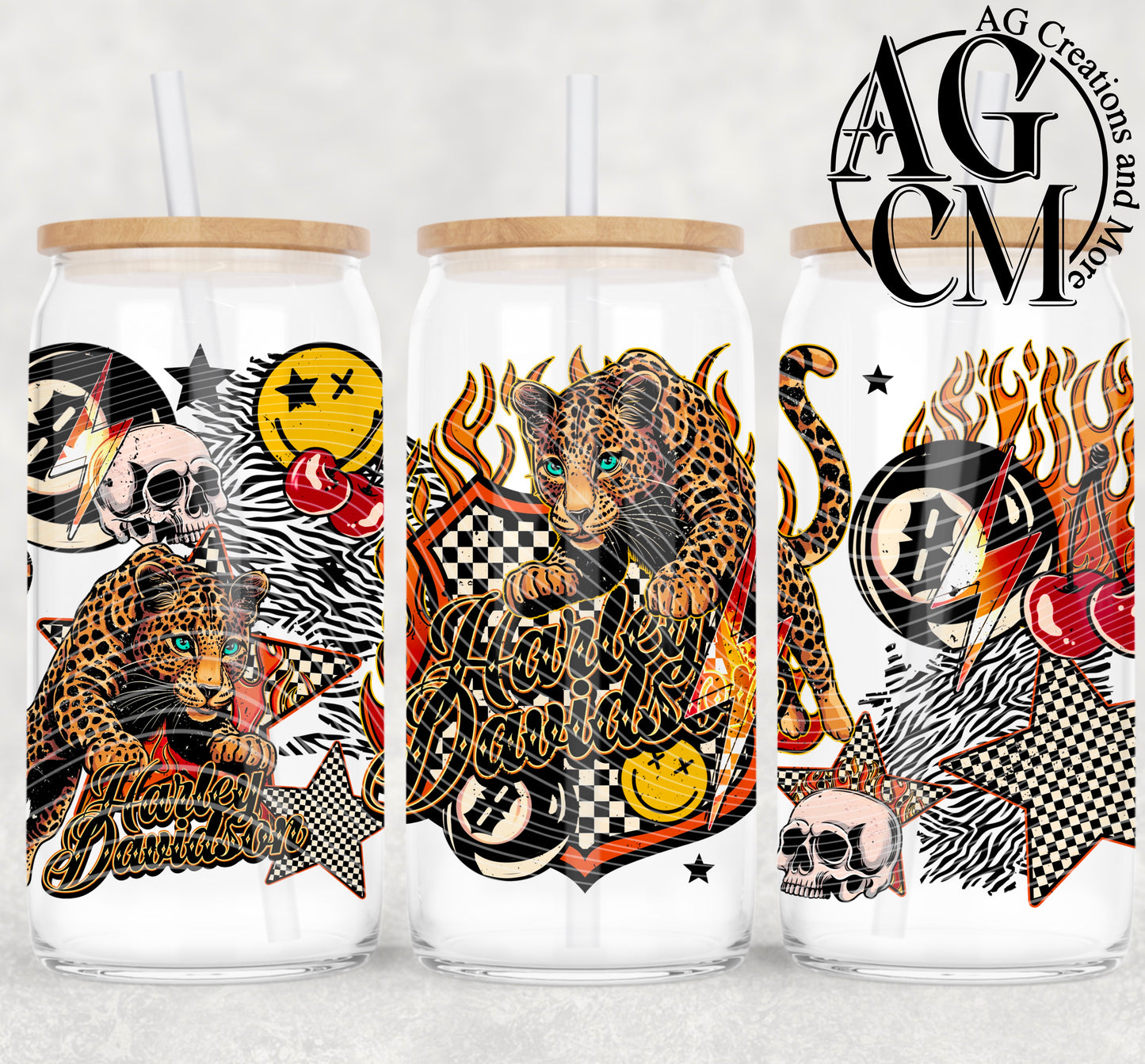 HD Leopard 16oz libby wrap PNG