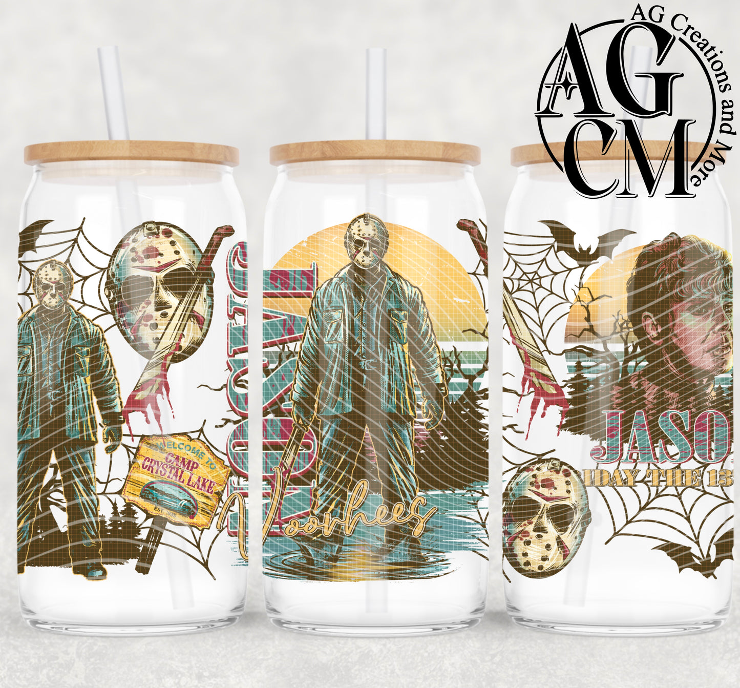 JV Vintage Horror 16oz libby wrap PNG