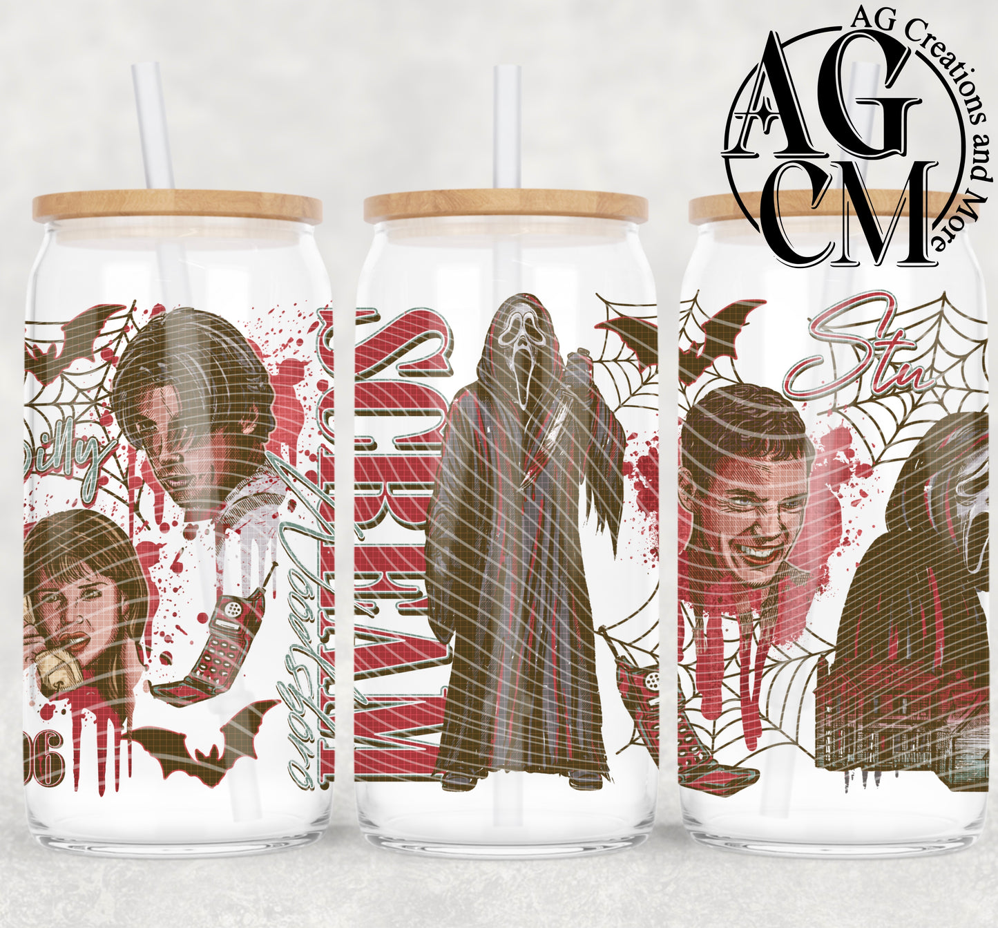 Vintage Horror 16oz libby wrap PNG