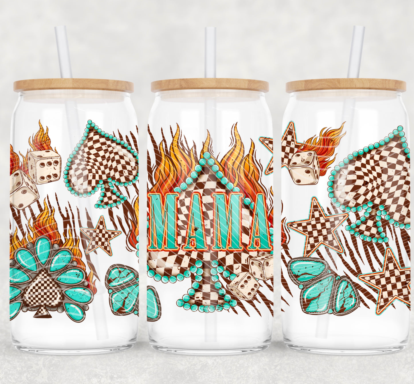 Spades Mama 16oz libby wrap PNG