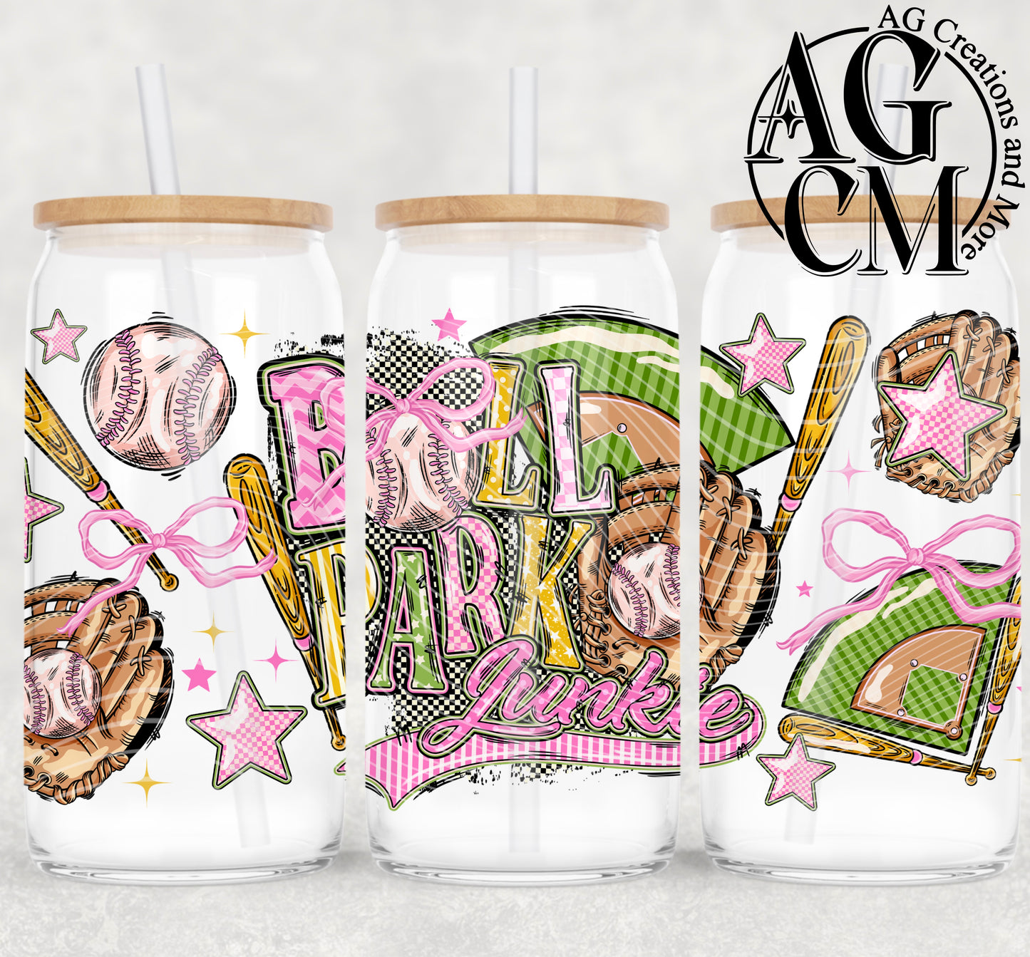 Ball park junkie 16oz libby wrap PNG