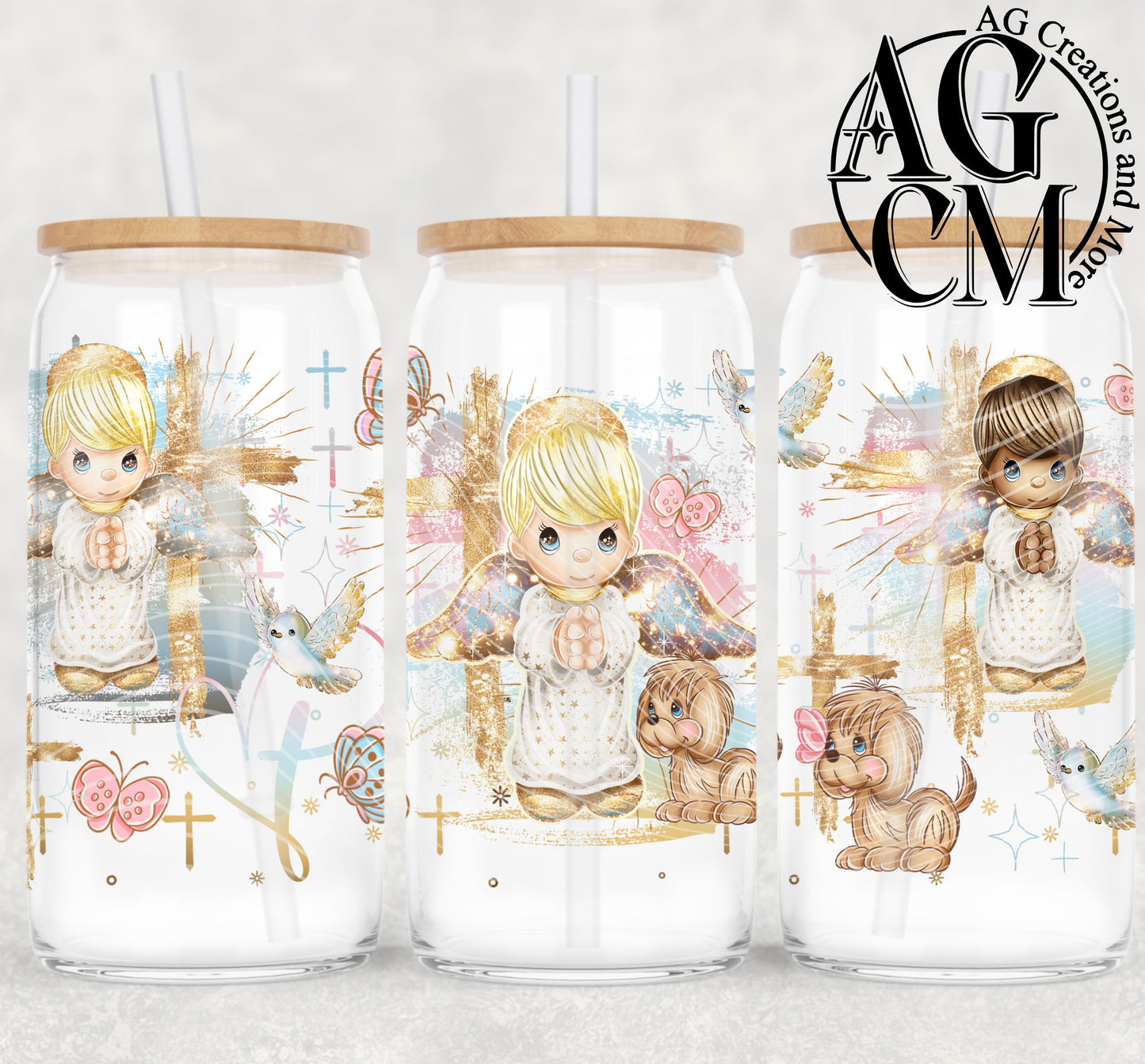 Jesus Loves Me 16oz libby wrap PNG