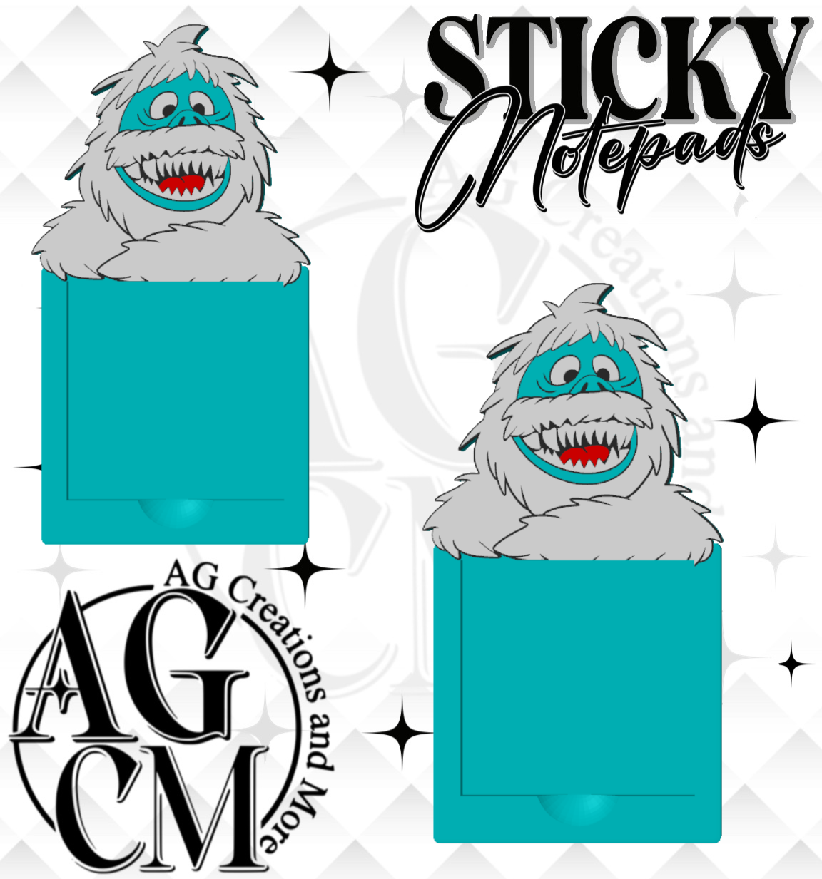 Snow Monster 3D Sticky Notepad (wholesale)