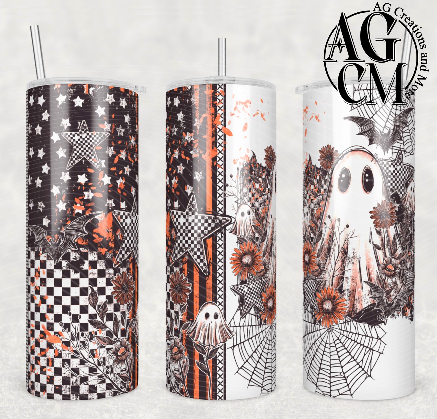 Boo Floral 20oz Tumbler Digital Download PNG