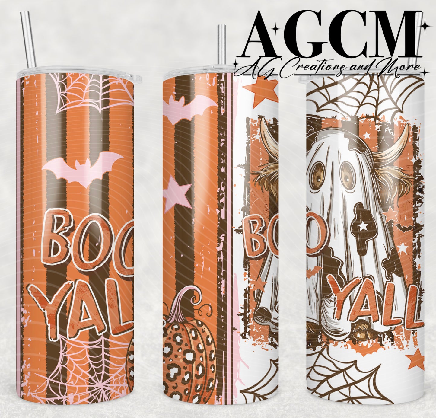 Boo Y'all 20oz Tumbler Design | Instant PNG Digital File