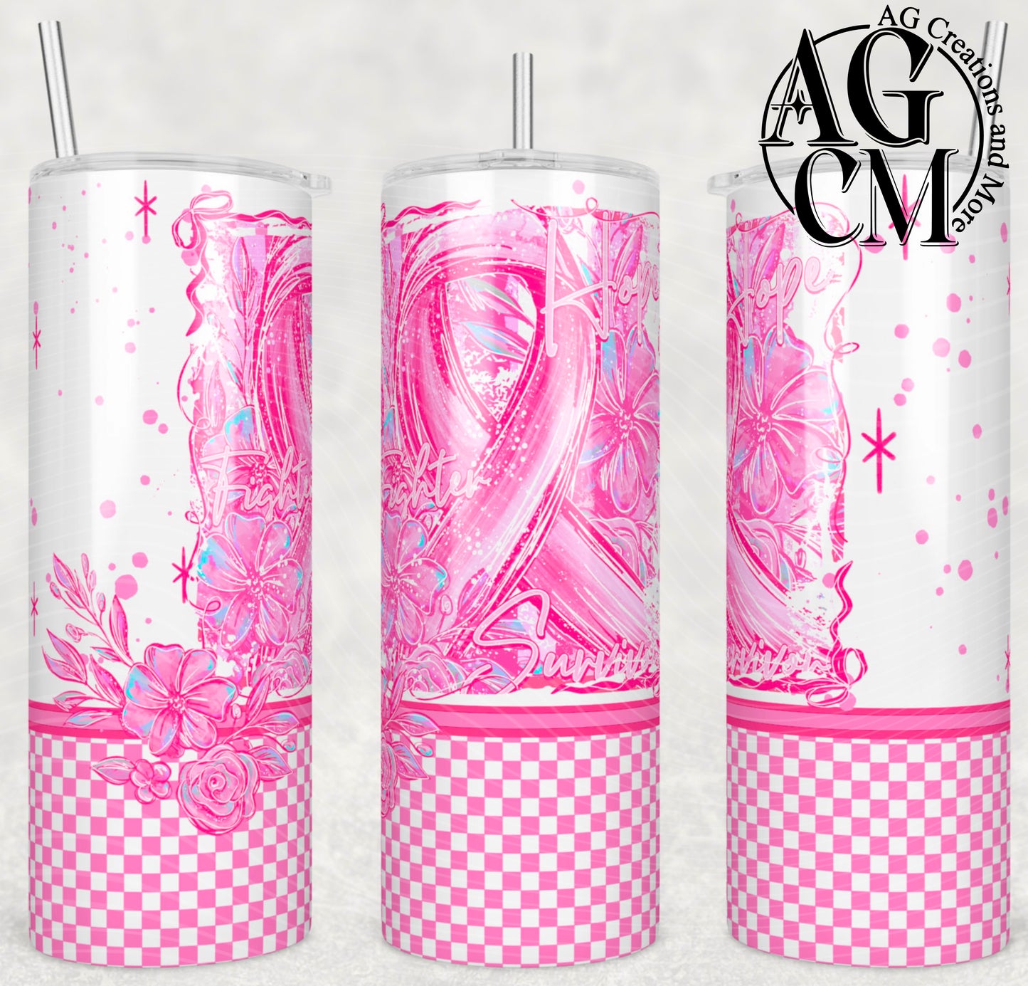 Breast Cancer 20oz Tumbler Digital Download PNG