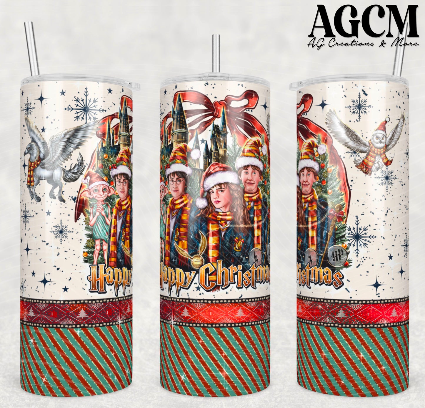 Happy Christmas 20oz Tumbler Digital Download PNG