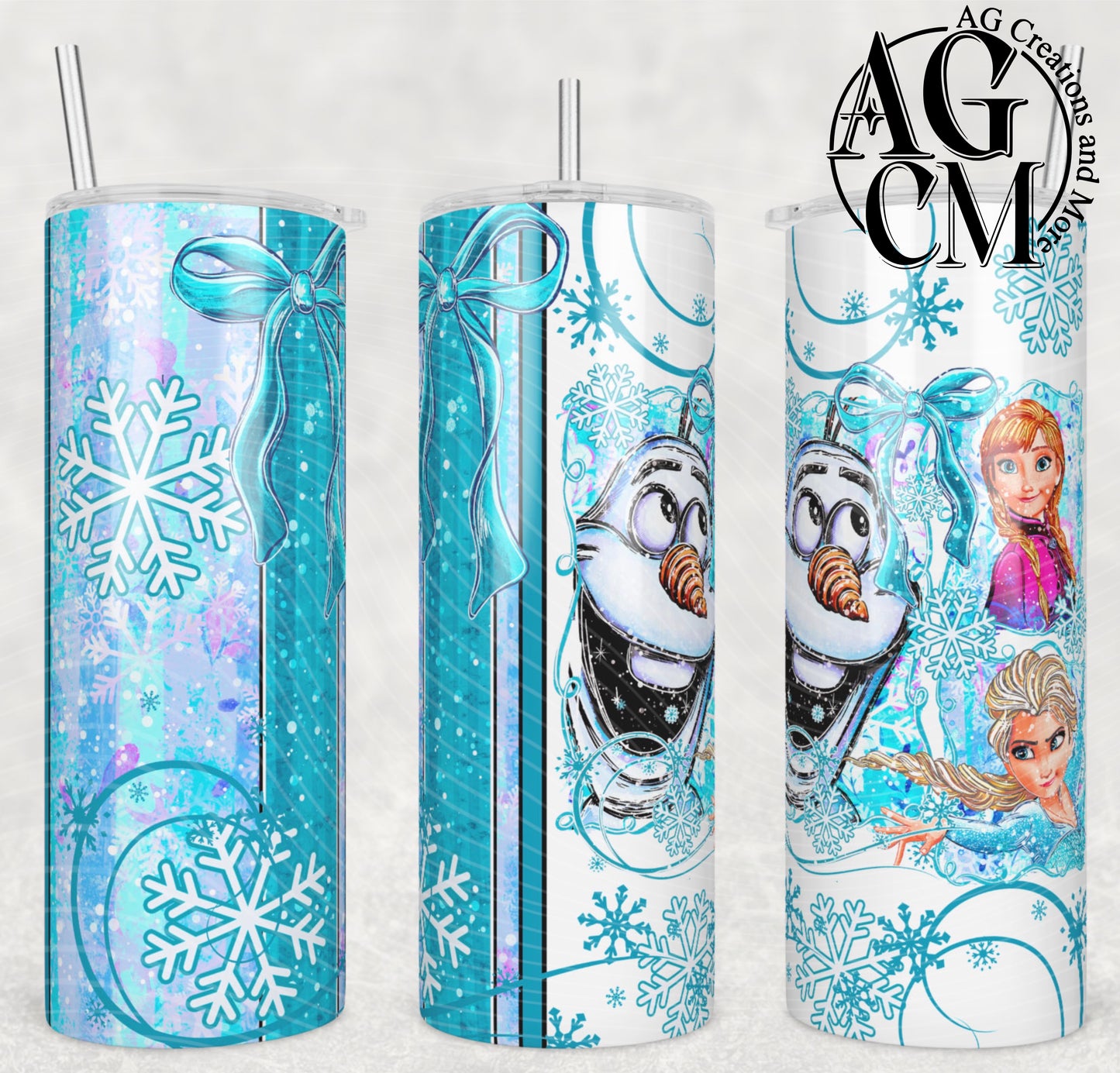 Snowman & Sisters 20 0z Tumbler Digital Download PNG