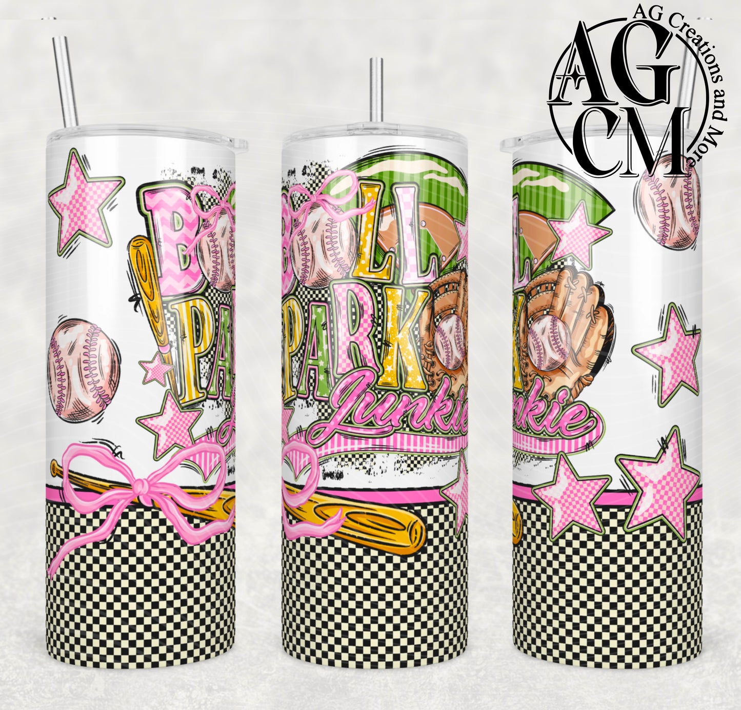 Ball Park Junkie 20oz Tumbler Digital Download PNG