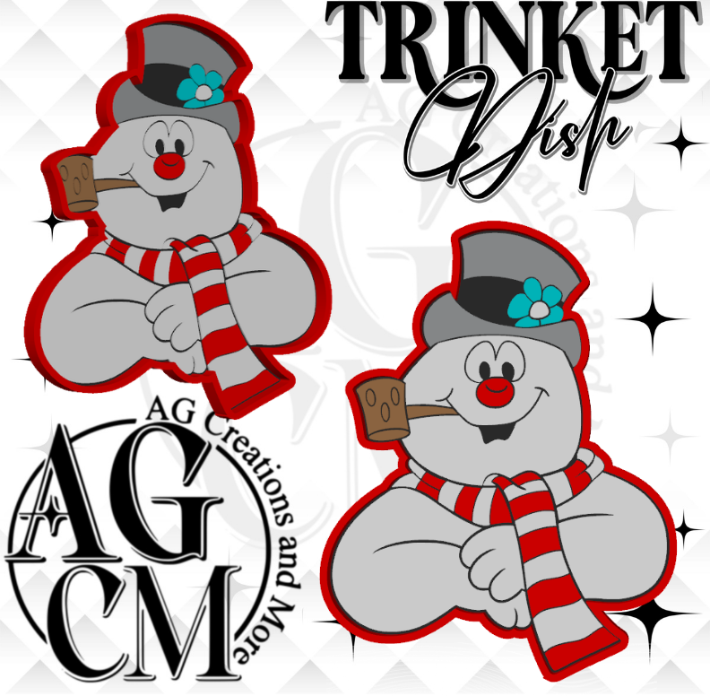Snowman 3D Trinket Dish (wholesale)