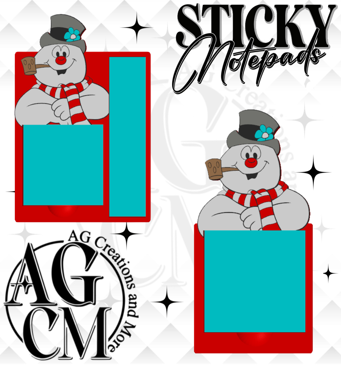 Snowman 3D Sticky Notepad (wholesale)