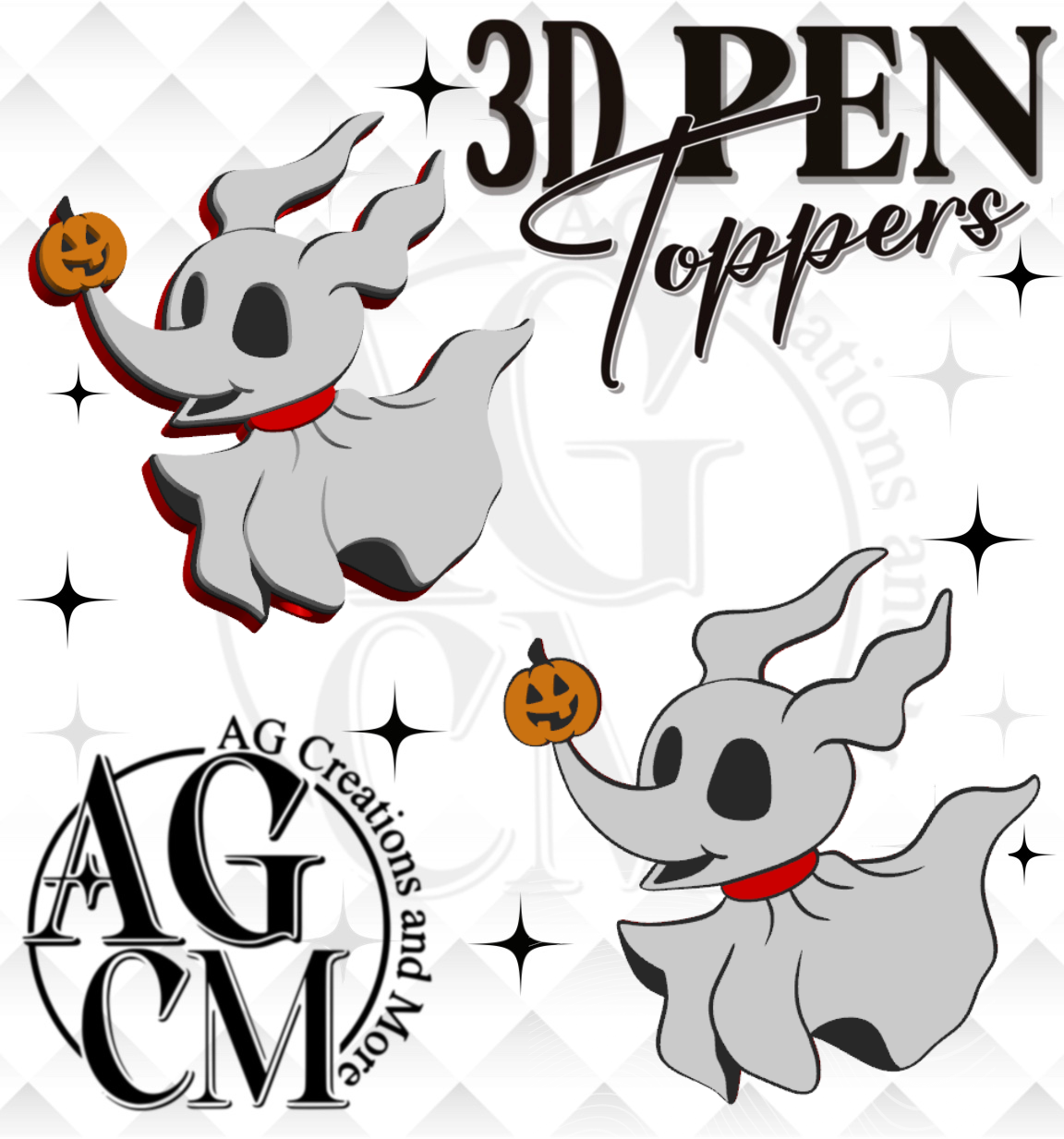 Ghost Dog 3D Pen Toppers (wholesale)