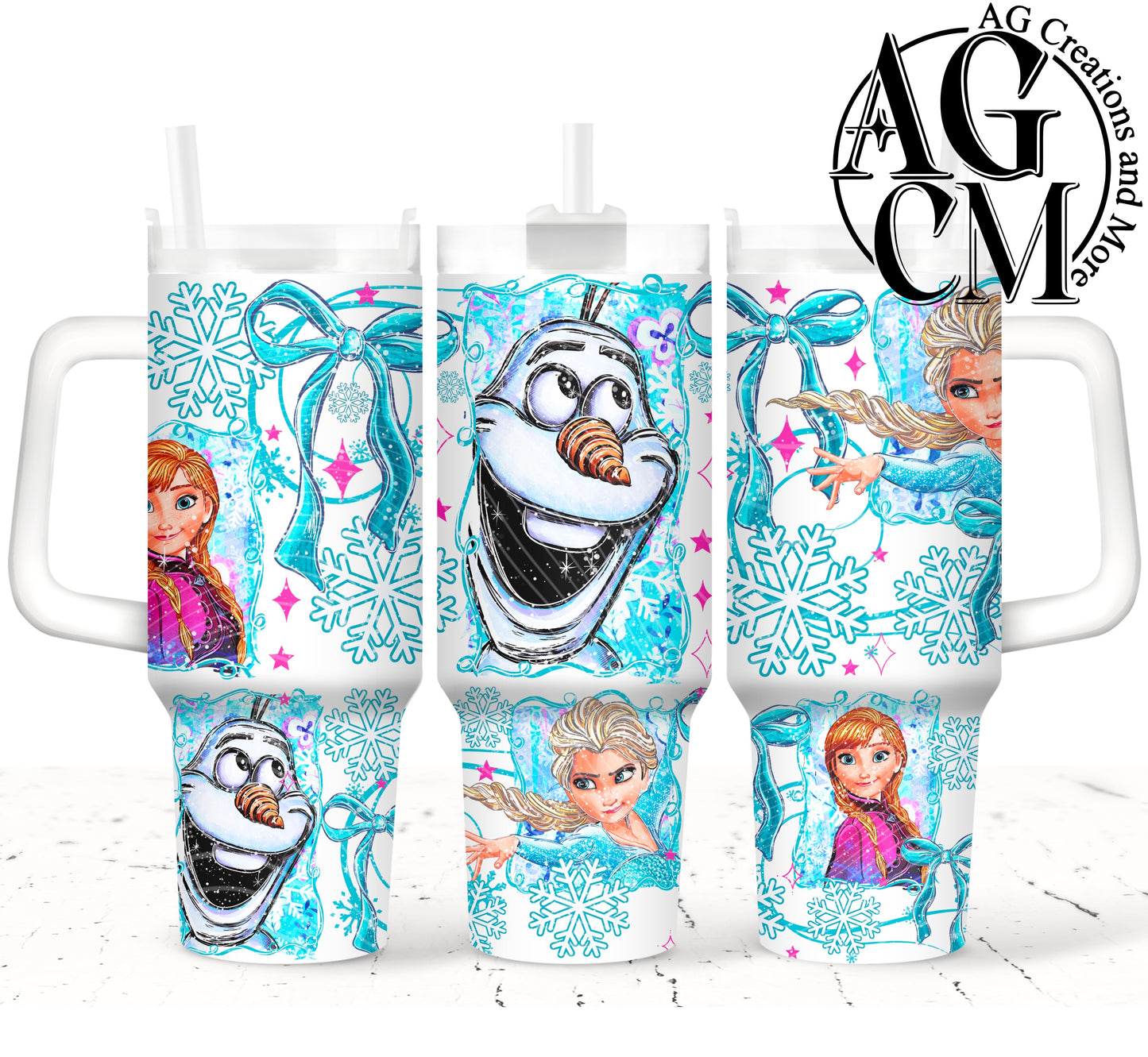 Snowman & Sisters 40oz Tumbler Digital
