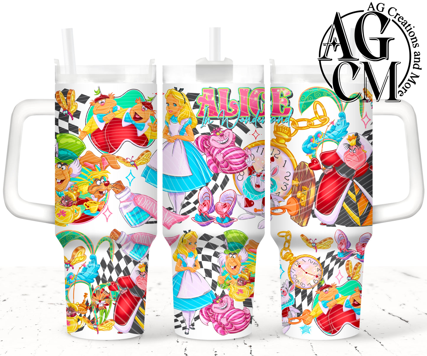 Alice 40oz Tumbler Digital Png