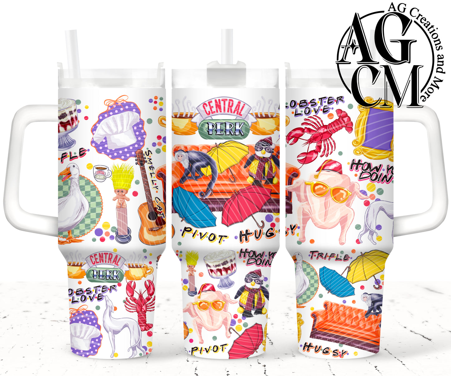 Central Perk 40oz Tumbler Digital Png