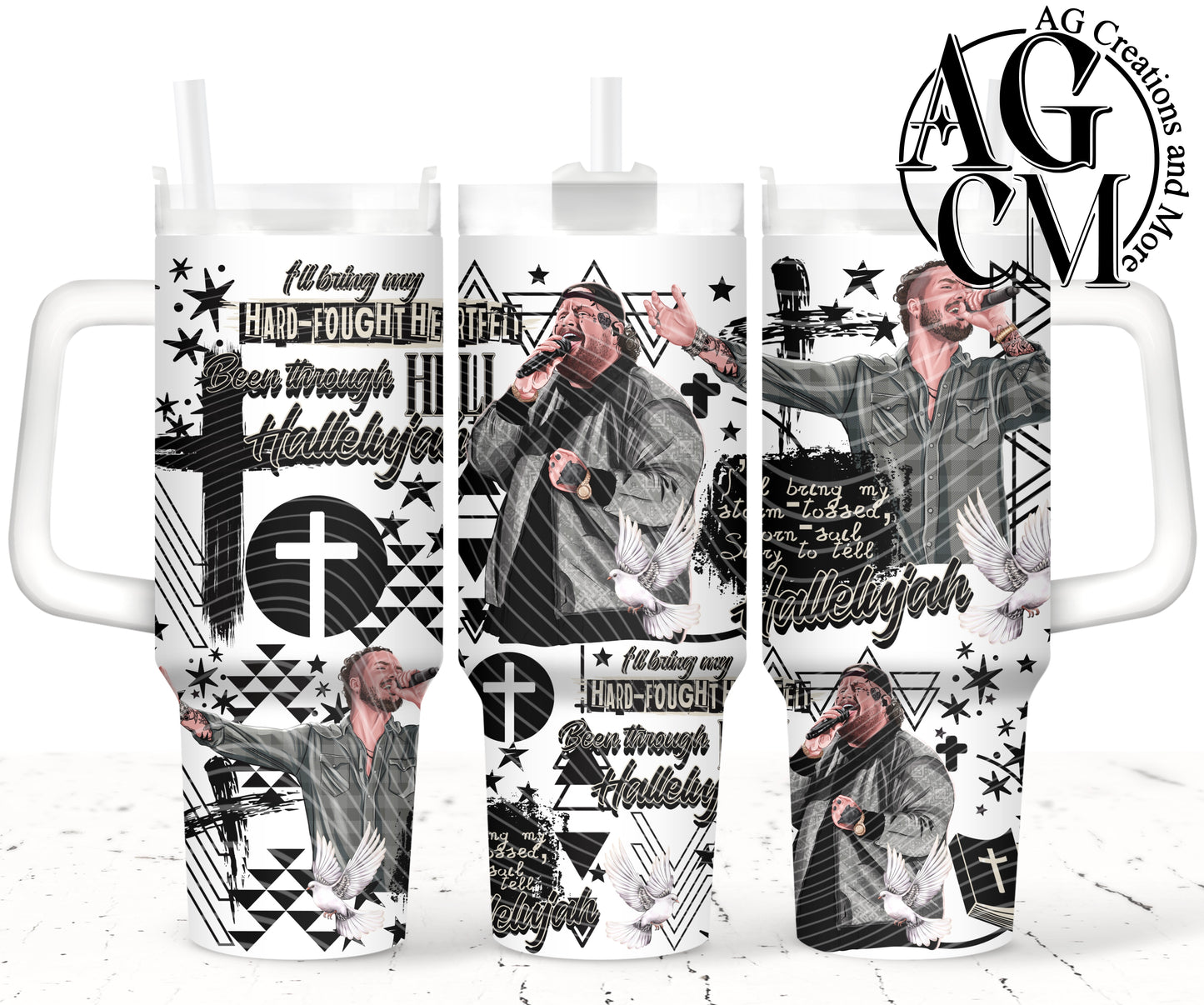 Hallelujah 40oz Tumbler Digital Png