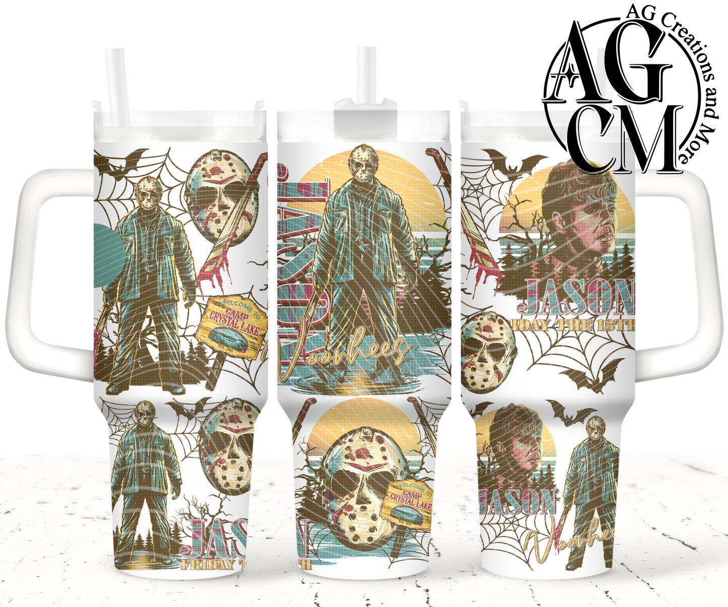Jv Vintage Horror 40oz Tumbler Digital Png