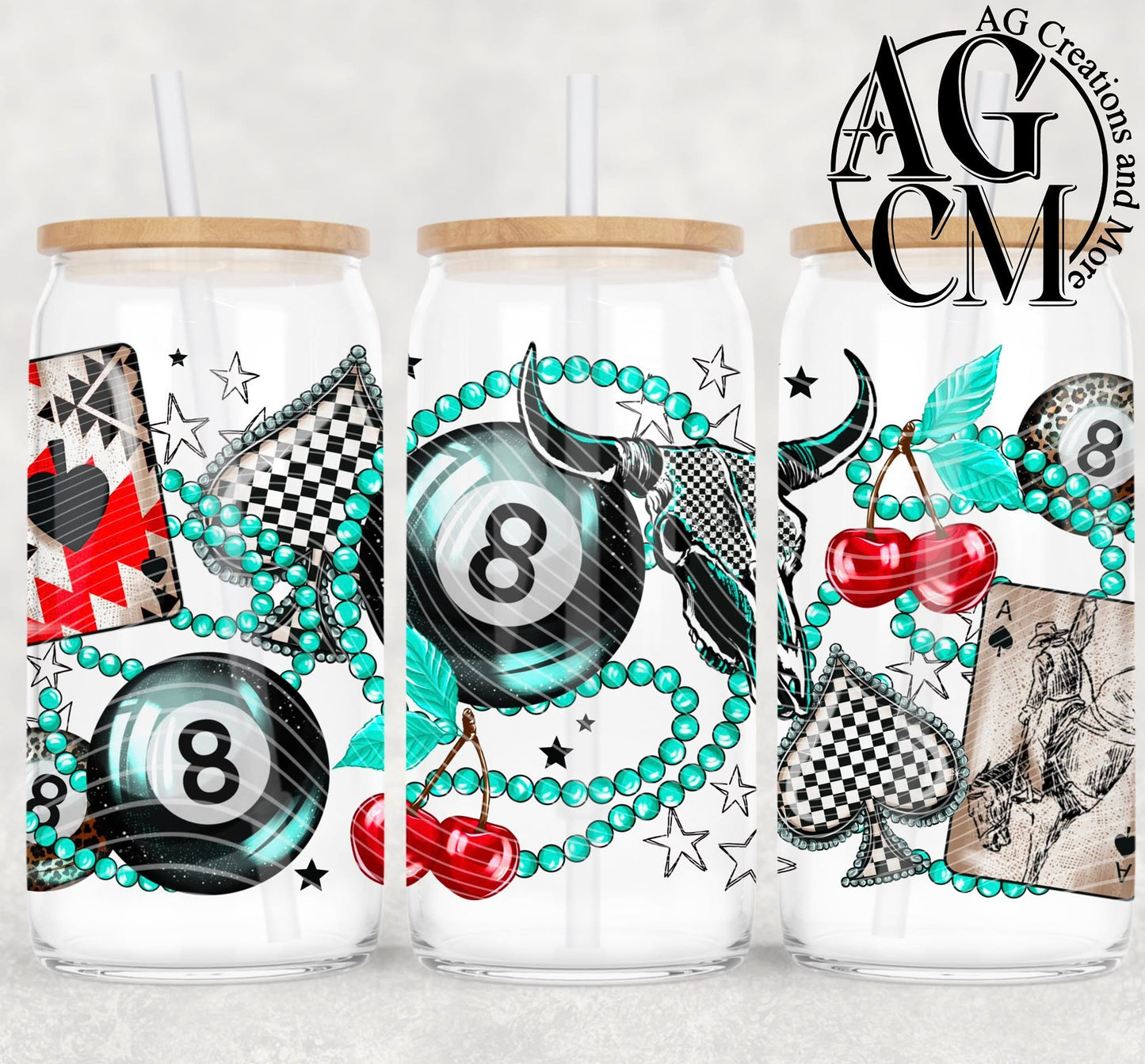 Lucky Girl 16oz libby wrap PNG