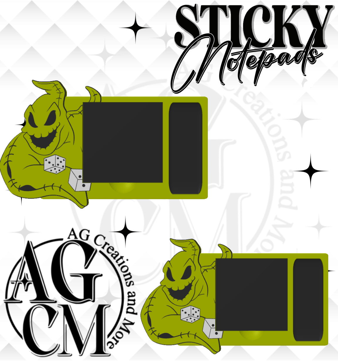 Green Boogey 3D Sticky Notepad (wholesale)