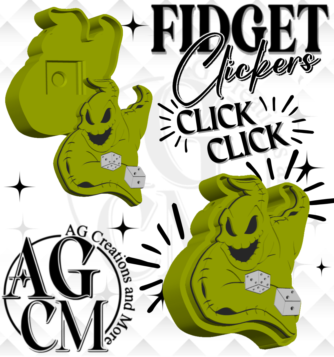 Green Boogey 3D Fidget Clickers (wholesale)