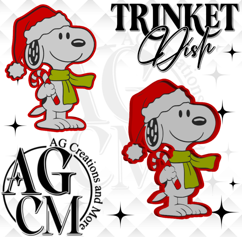 Christmas Dog 3D Trinket Dish (wholesale)