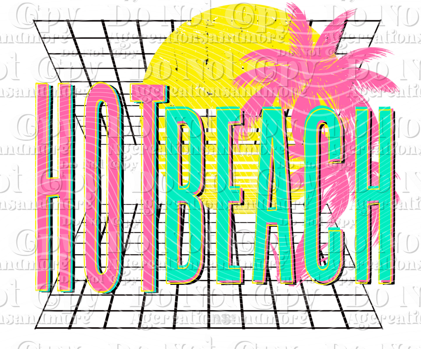 Hot Beach Digital Download PNG