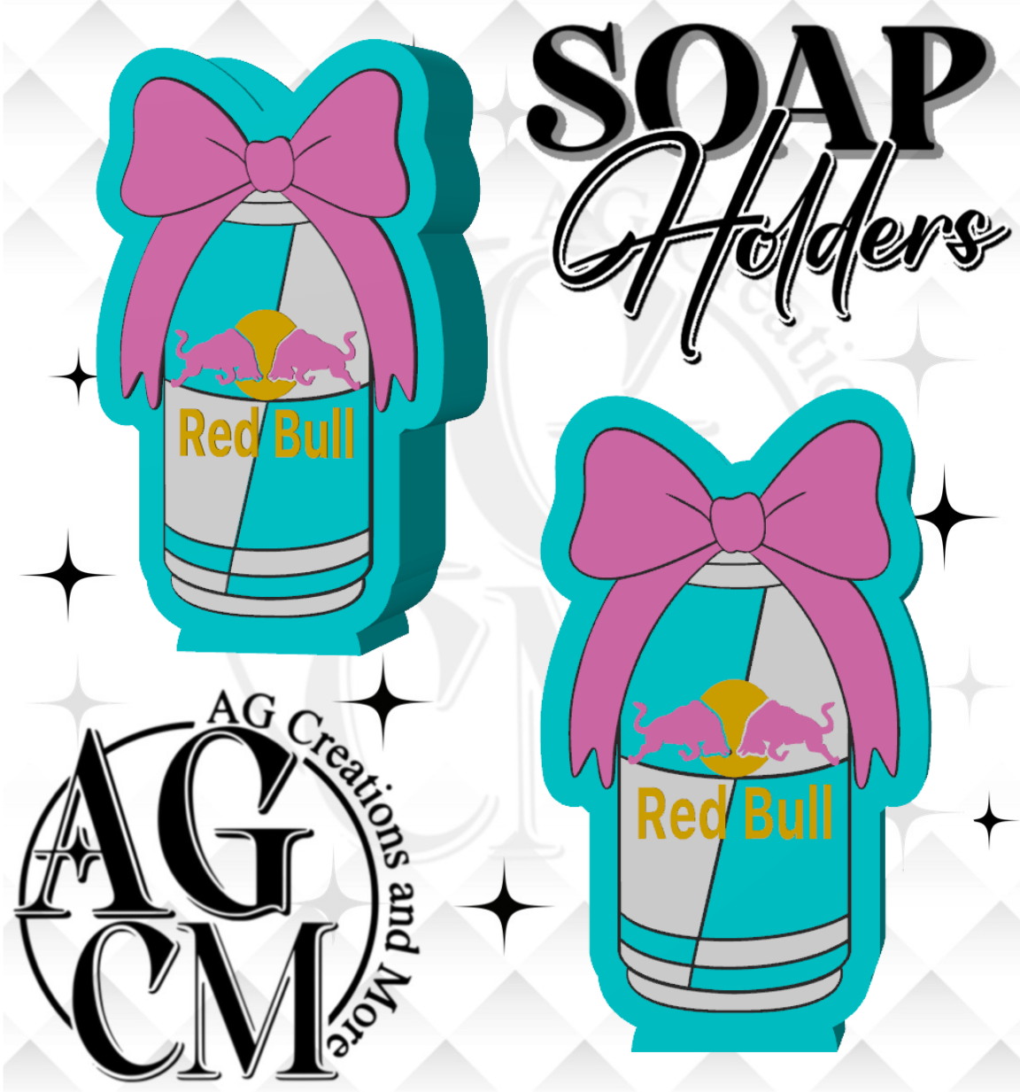 Girly R-Bull 3D Soap Holders STL / 3MF Files