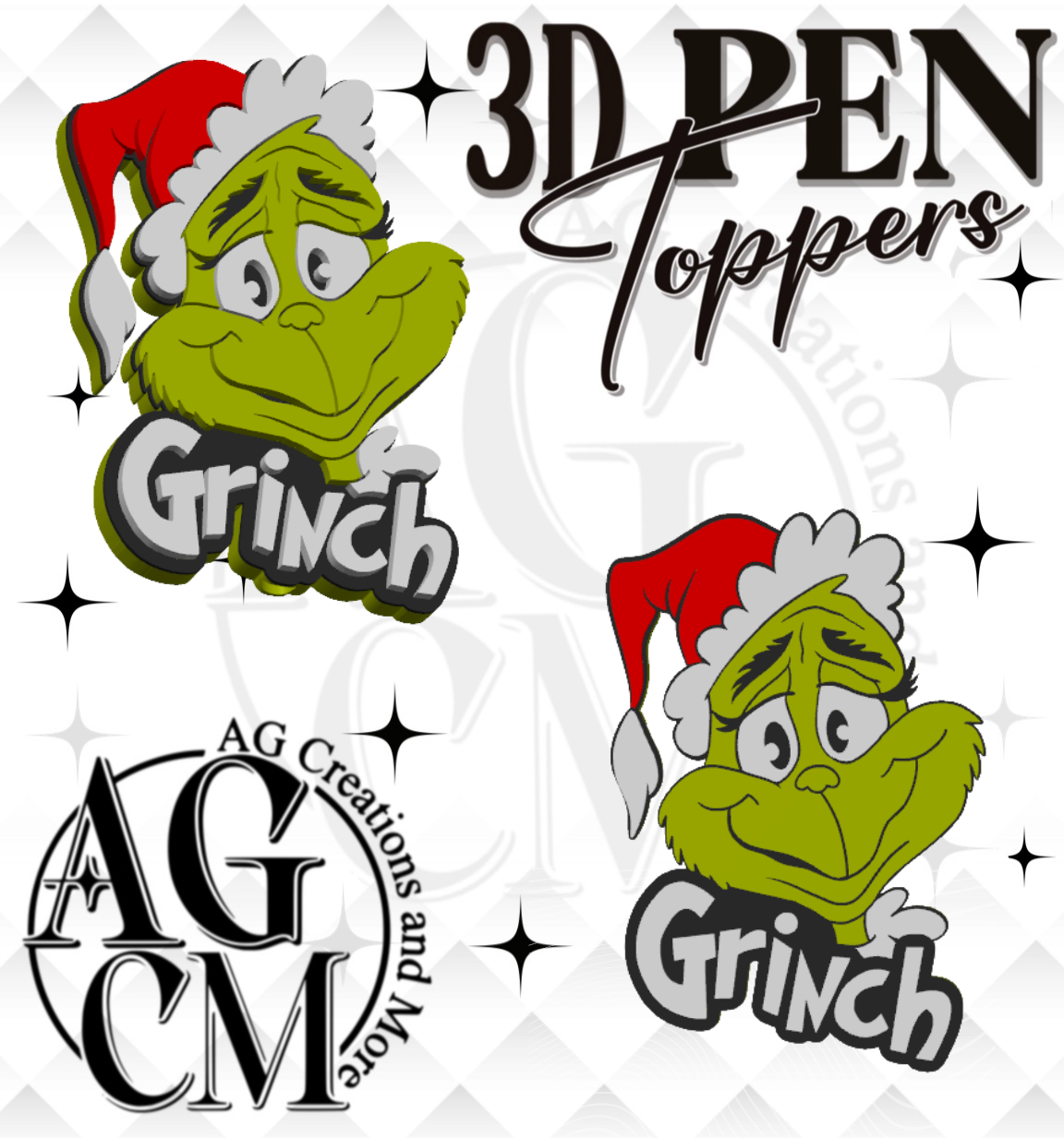 Green Man 3D Pen Toppers (wholesale)
