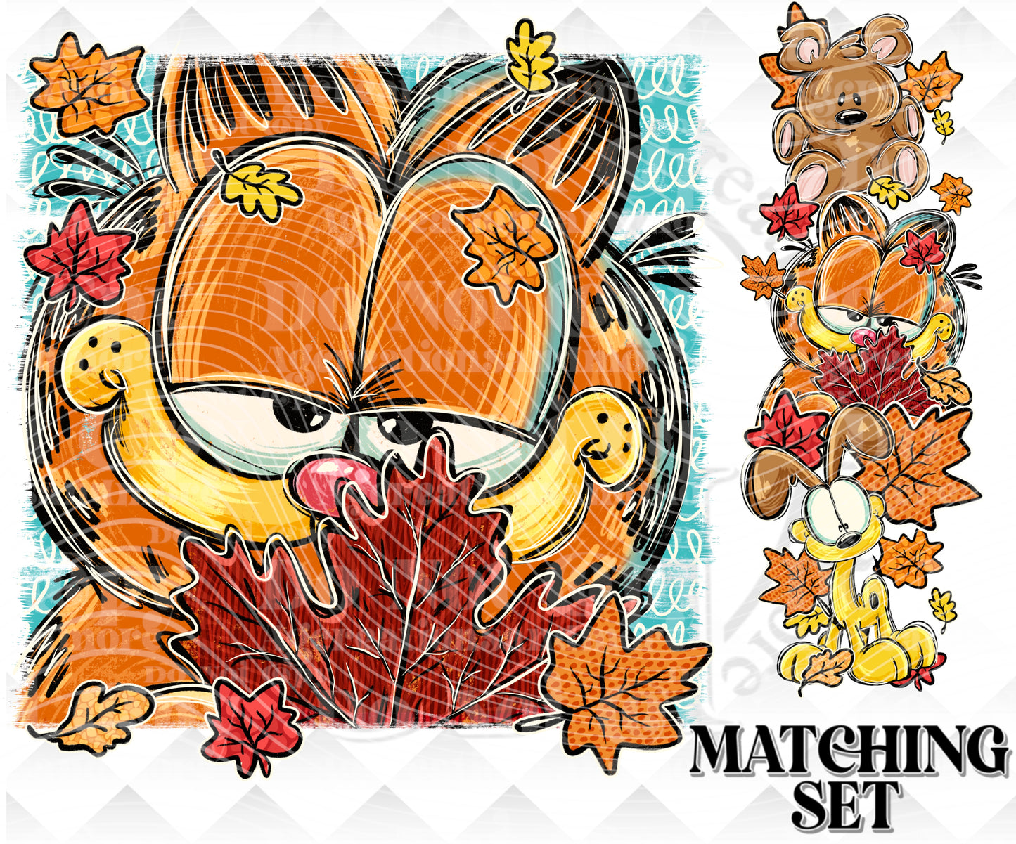Fall Orange Cat Download png design