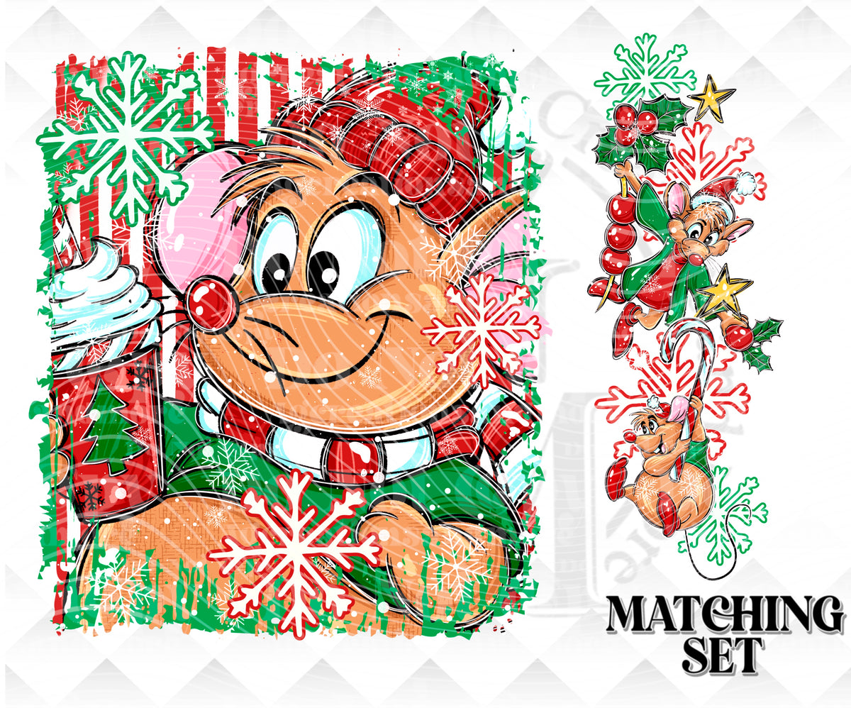 Christmas Mouse Digital Download PNG