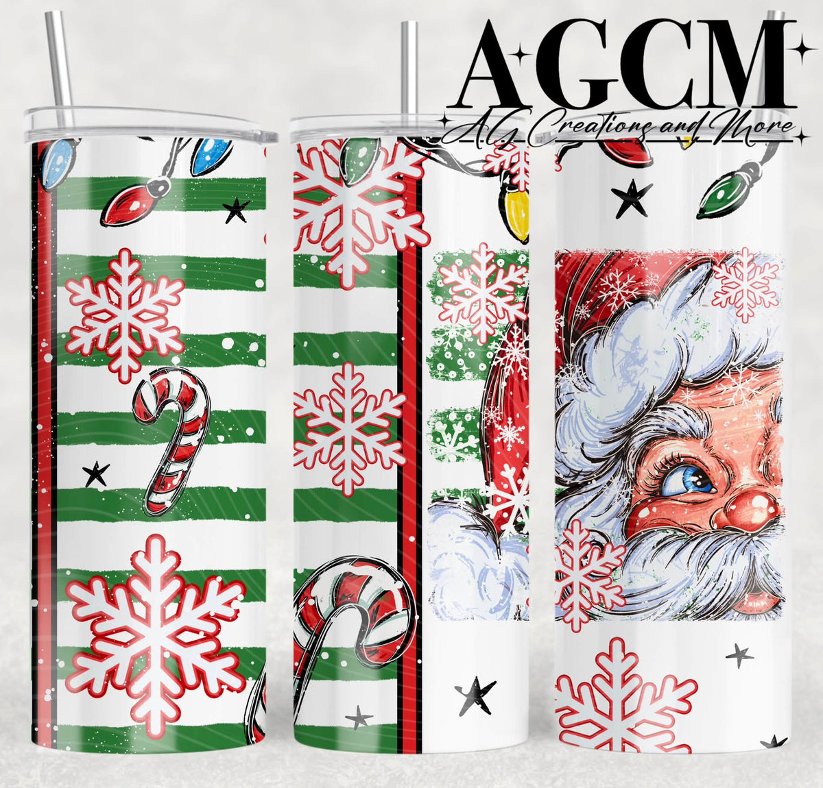 Santa 20oz Tumbler Design | Instant PNG Digital File