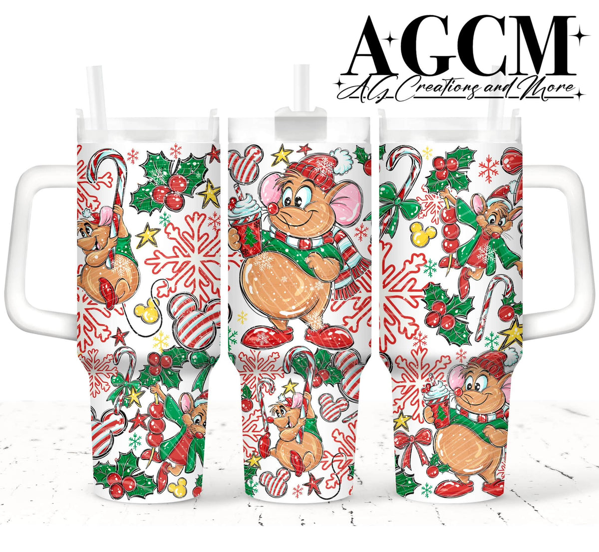 Christmas Mouse 40oz Tumbler Digital