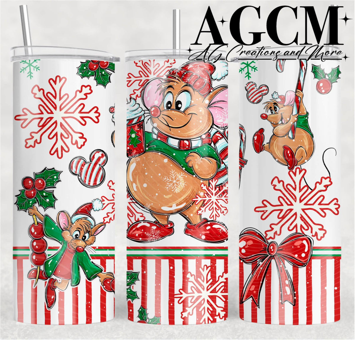 Christmas Mouse 20oz Tumbler Design | Instant PNG Digital File