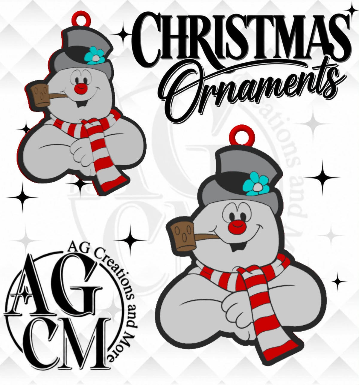 CIJ Snowman 3D Christmas Ornaments (Wholesale/singles)