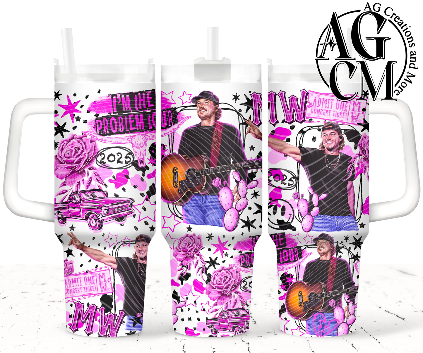Problem pink 40oz Tumbler Digital Png