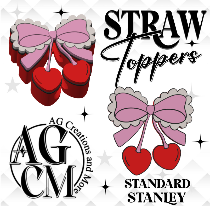 Bow Cherries glasses 3MF File