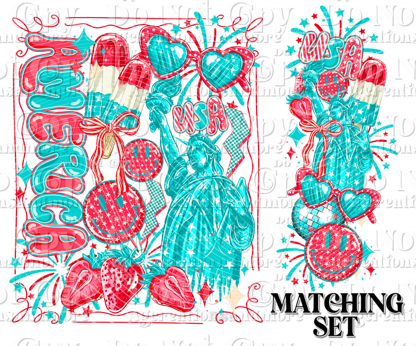 Retro America Set Digital Download PNG