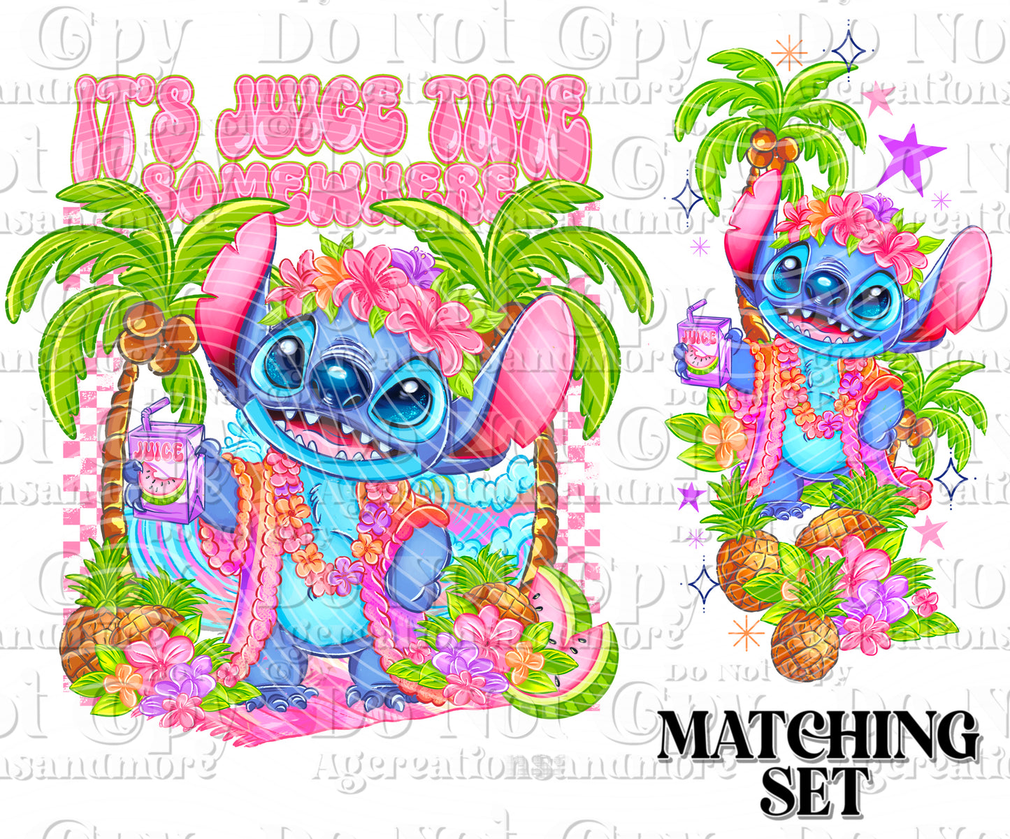 Blue Character Juice Time Digital Download PNG