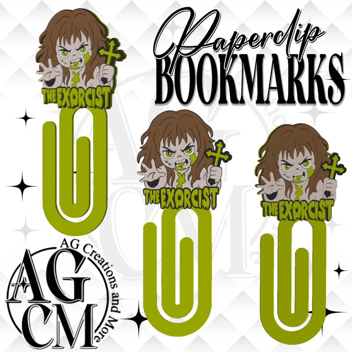 Possessed Girl 3D Bookmark/ Paperclip 3MF File