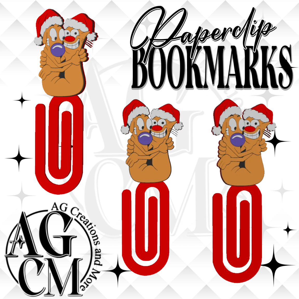 90s Quirky Duo 3D Paperclip / Bookmarks (wholesale)