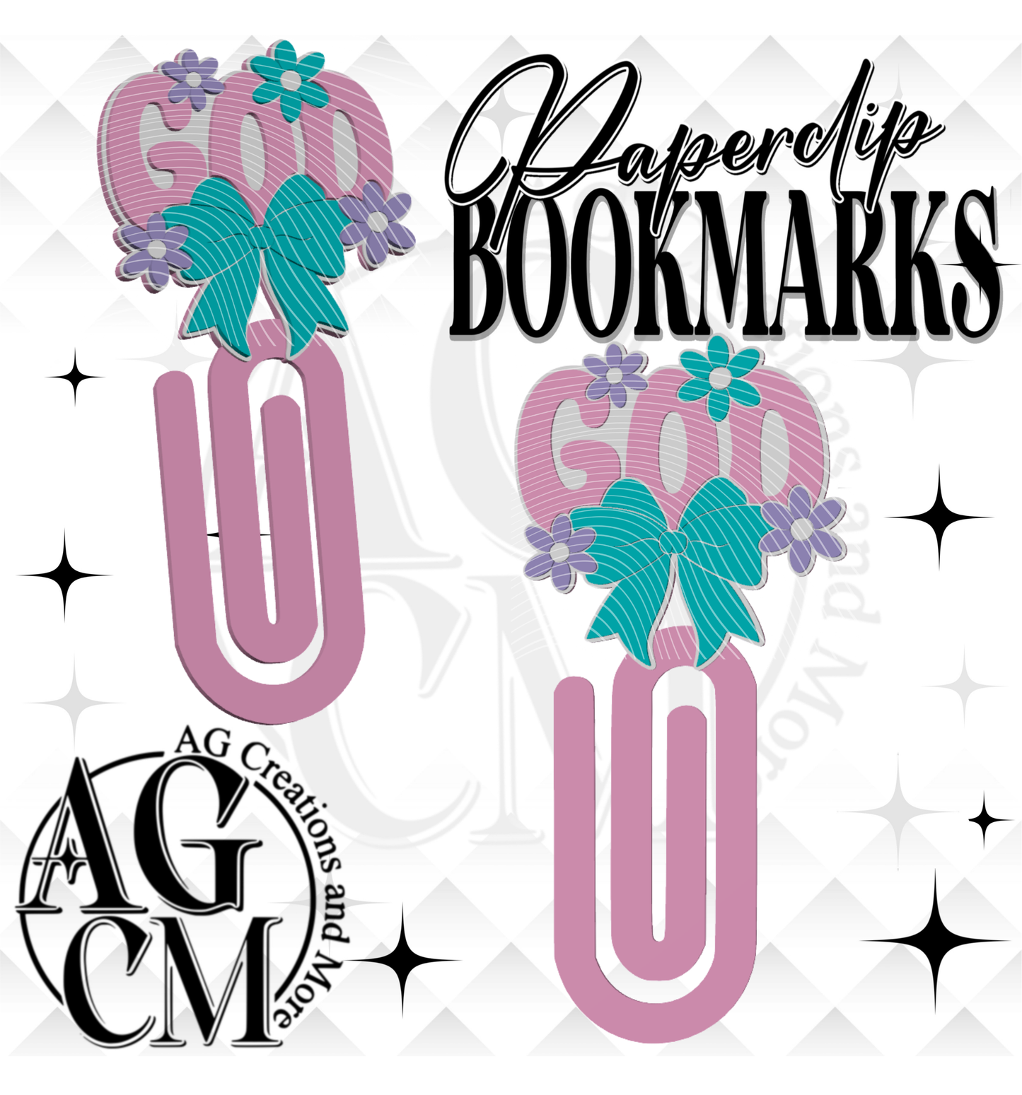 Floral God Bookmark / Paperclip 3MF File