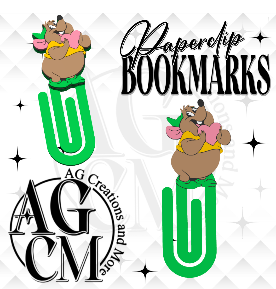 Heart Gus Bookmark 3MF File