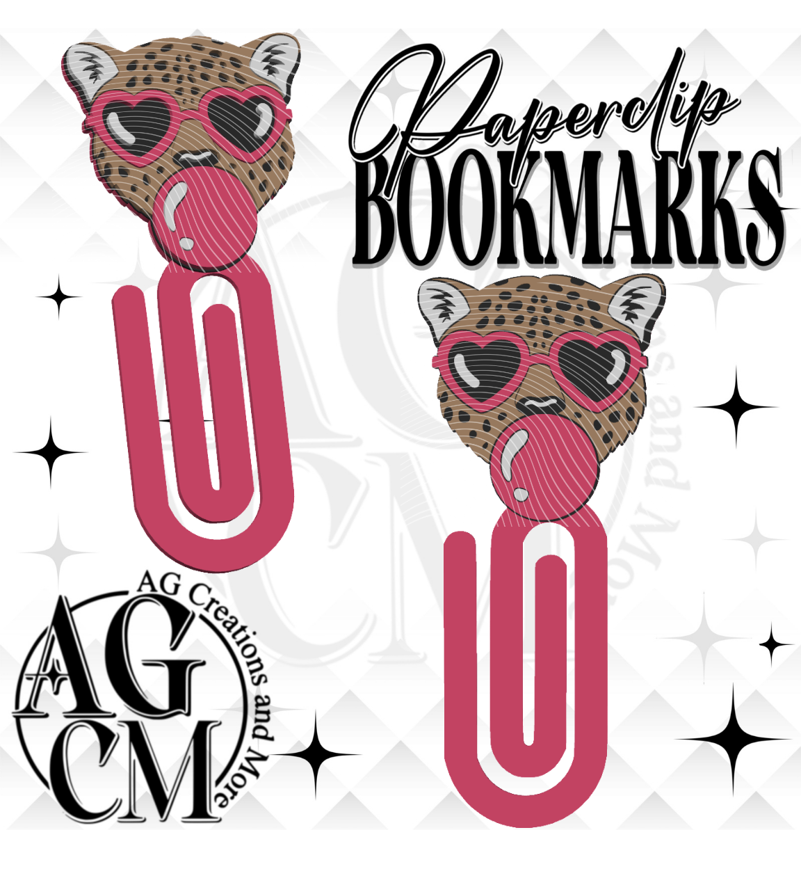 Cheetah Bubble Gum Paperclip / Bookmarks (wholesale)
