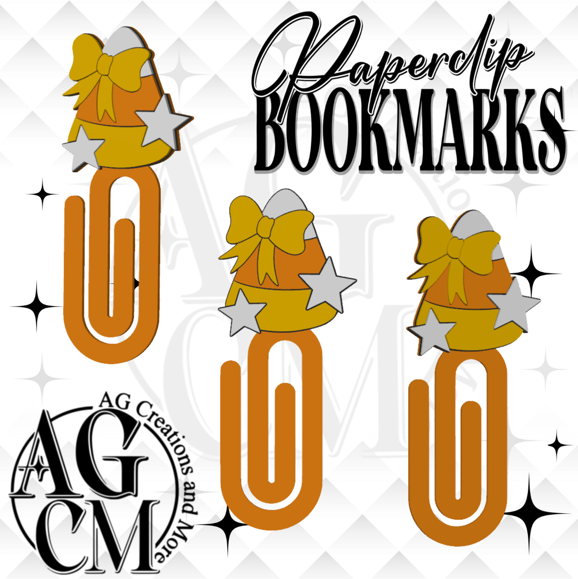 Candy Corn 3D Bookmark/ Paperclip 3MF File