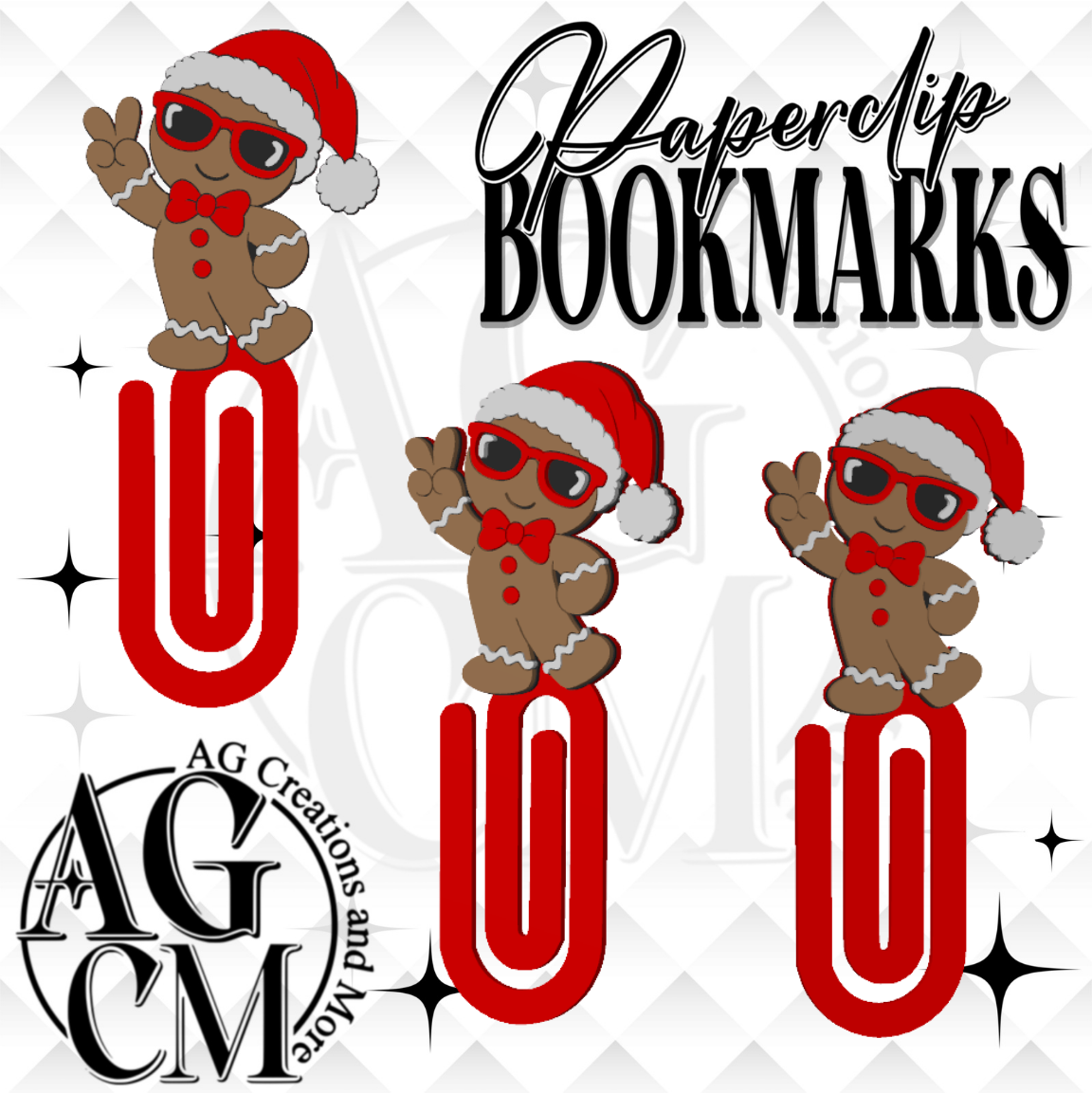 Gingerbread 3D Bookmark/ Paperclip 3MF File