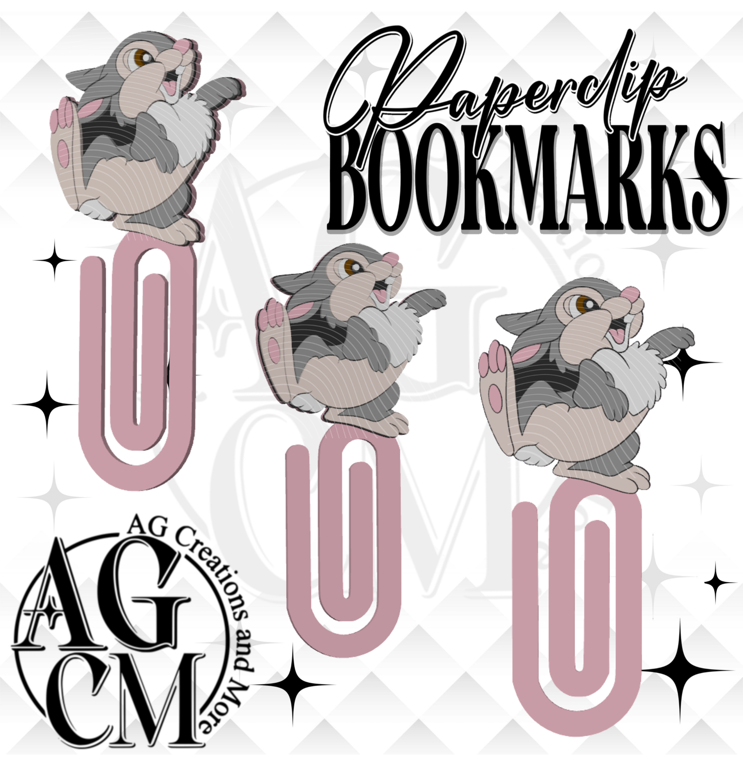 Rabbit 3D Bookmark/ Paperclip 3MF File