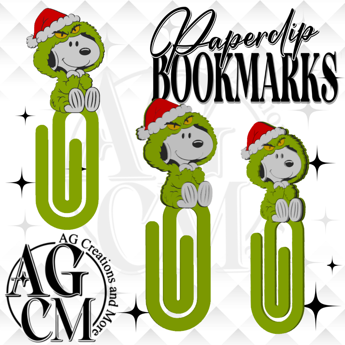 G- Christmas Pup 3D Bookmark/ Paperclip 3MF File