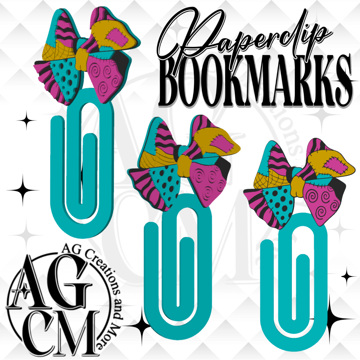 Sally Bow 3D Paperclip / Bookmarks (wholesale)