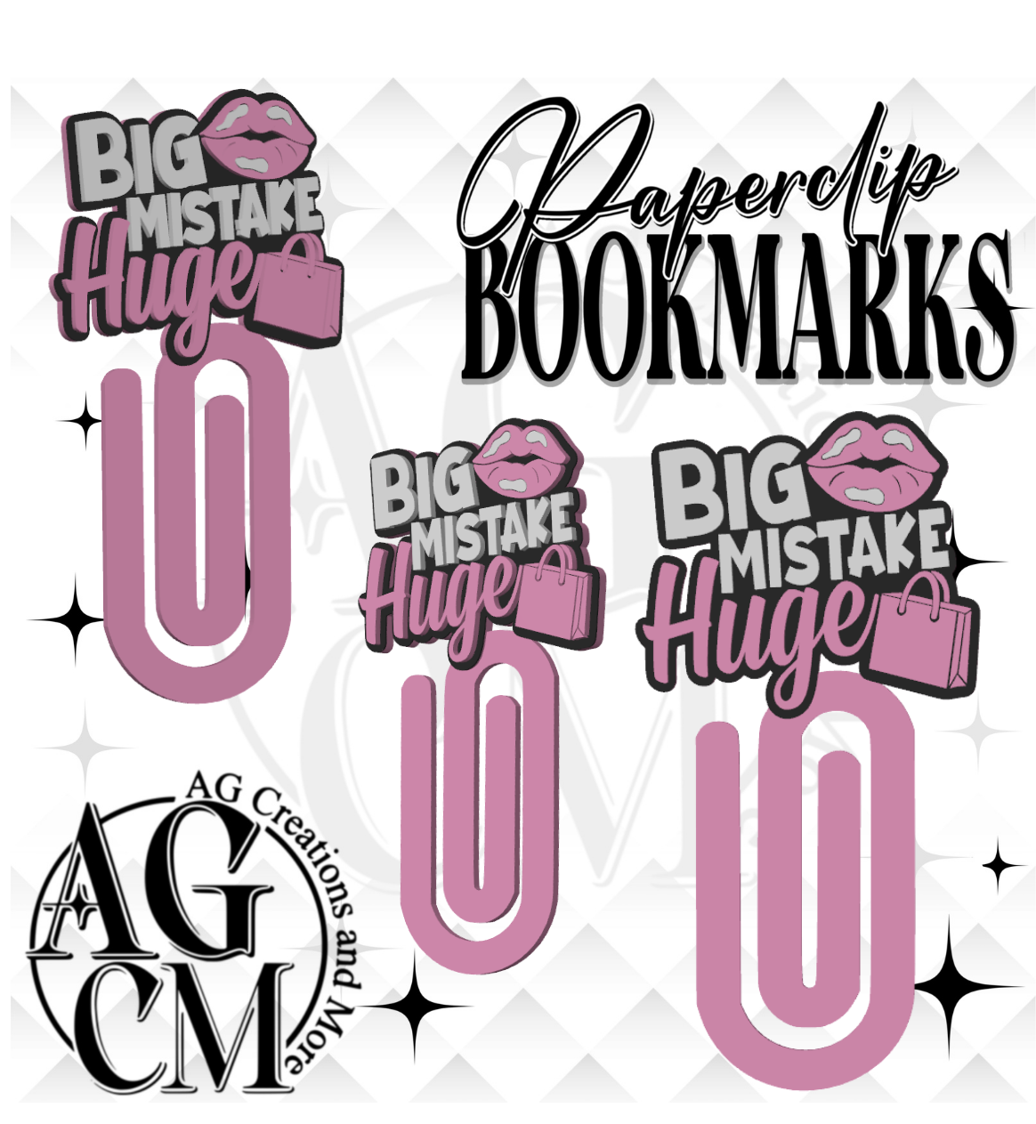 Big Mistake huge 3D Paperclip / Bookmarks (wholesale)